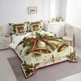 thumbnail image 3 of Manfei Vintage Gold Bell Twin Bedding Sets 7-Piece, Western Christmas Festival Bedding Comforter Set, Teens Kids Child Reversible Sheet Sets, Lightweight Room Decor, 3 of 7