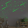 thumbnail image 3 of Color Changing Glow-in-the-Dark Star Wall Stickers for Bedroom Decor, Nighttime Room Accent, Party Wall Decorations, Safe Fluorescent Stickers for Indoor Use, 3 of 5
