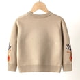 thumbnail image 4 of Staki Fall Sweaters for Teens Boys Pullover Shirt - Lightweight Casual Knit Long Sleeve Sweater for Kids (Khaki,5-6 Years), 4 of 9