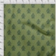thumbnail image 3 of oneOone Organic Cotton Voile Fabric Leaves & Tree Block Printed Fabric 1 Yard 42 Inch Wide, 3 of 4