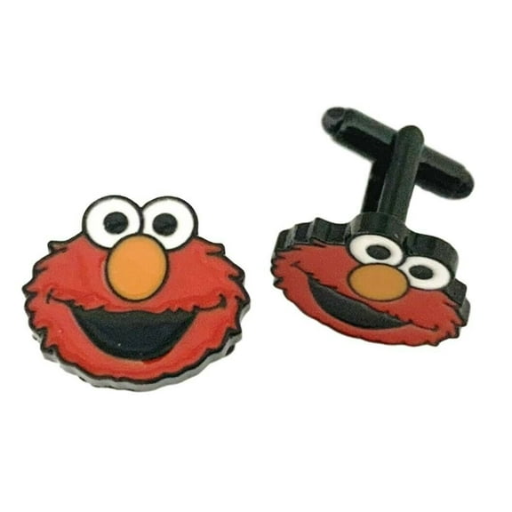 Elmo Character Enamel Metal Cufflinks