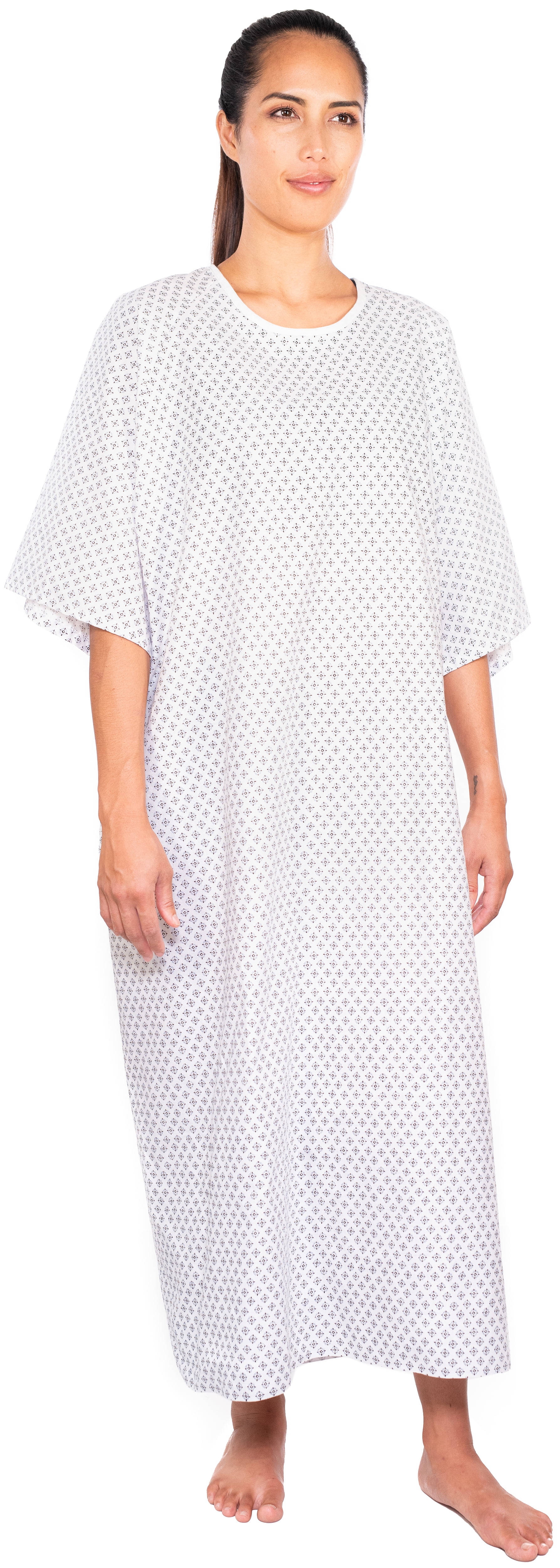 Hospital Gown Back Tie White Blue or White Clothing Womens Clothing Pyjamas & Robes Hospital Gowns 3 Pack 