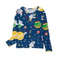 thumbnail image 4 of Odeerbi Kids Boys Girls Long Sleeve Shirt Fall Winter Base Layer Cartoon Printed Undershirt Cute Print Shirts Crewneck Tops Dressy Casual Blouses Kids Clothes Sky Blue, 4 of 5