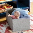thumbnail image 5 of Martha Steward Kids' Reading Nook - Navy: Children's Bedroom Multi-Purpose Book Bench and Toddler Toy Storage Bookshelf with Bins, 5 of 6