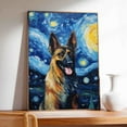 thumbnail image 3 of German Shepherd Canvas Wall Art Print, Dog Artwork Poster for Bedroom Living Room Decor Size 11x17inch, inch, 24x36inch, 3 of 5