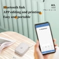 thumbnail image 5 of Pequeña máquina para hacer etiquetas de 1/2 pulgada con cinta, impresora térmica portátil Bluetooth D110 para la aplicación iOS/Andriod, con múltiples fuentes, emojis, símbolos (blanco), 5 of 5