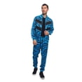 thumbnail image 4 of Men's Tiger Striped Reflective Tape Track Suits 2 Piece Sweatsuit Set ST576 - Neon Blue - 5X-Large, 4 of 7