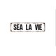 thumbnail image 1 of Letrero de metal rústico para puerta o calle con el lema "Sea La Vie" y "That's Life Beach House". Tamaño de la placa: 4 x 16 pulgadas, 1 of 4