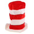 thumbnail image 2 of Novedad Sombrero de Foto Bromista de de Color Rojo Bufón Gorro Disfraz Yuyangstore Sombrero de copa a rayas, 2 of 8
