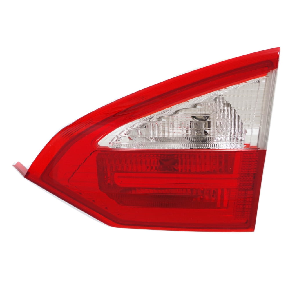 For Ford Fiesta 2014 15 16 17 18 2019 Tail Light Passenger Side | Inner | Clear and Red Lens | Sedan | Replacement For FO2803109, D2BZ13404D | D2BZ13404C
