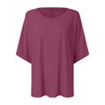 thumbnail image 4 of SHITINN T-Shirts for Women Womens Short Sleeve Oversized Tops Summer Crew Neck Loose Casual Tee T Shirt Casual T Shi Short Sleeve Tunic Tops for Women Spring Tops for Women, 4 of 4