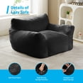 thumbnail image 5 of MUZZ Giant Bean Bag Chair with Footstool, Plush Beanbag Sofa for Adults, Puffy Comfy Lazy Sofa Floor Couch with Armrests for Living Room,Bedroom,Reading Room,Dark Gray, 5 of 9
