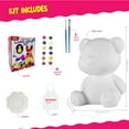 thumbnail image 3 of Loyerfyivos Paint Your Own Bear Lamp Kit, Art Supplies Bear Painting Kit for Kids 6-12, Arts and Crafts for Kids Ages 8-12, Bear Toy Girls Boys Halloween Birthday Christmas Gifts, 3 of 8