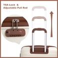 thumbnail image 3 of Hardside Luggage Sets 5 Piece, Hardshell Suitcase with TSA Lock Spinner Wheel and Travel Duffle Bag.WHITE, 3 of 7