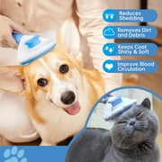 Self-Cleaning Slicker Brush for Dogs & Cats: Pet Grooming Tool for Long Haired & Short Haired Breeds