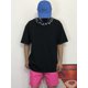 thumbnail image 5 of Camiseta informal holgada y versátil de manga corta con estampado de letras roscadas y escote de Palm Angels para hombre y mujer, modernaAlbaricoque, 5 of 5