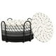 thumbnail image 1 of Juego de 8 posavasos absorbentes y resistentes al calor, de tejido resistente. Tema negro, 1 of 9