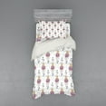 thumbnail image 2 of Ambesonne Hamsa Bedding Set 4 Pcs, All Seeing Eye Ethnic Print, Queen, Peach Pink Blue, 2 of 3