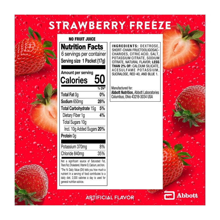 Pedialyte AdvancedCare Plus Electrolyte Powder, Strawberry Freeze, 36 Pack photo 6