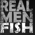thumbnail image 3 of CafePress - REAL MEN FISH WHITE Long Sleeve Dark T Shirt - Long Sleeve Dark T-Shirt, 3 of 4