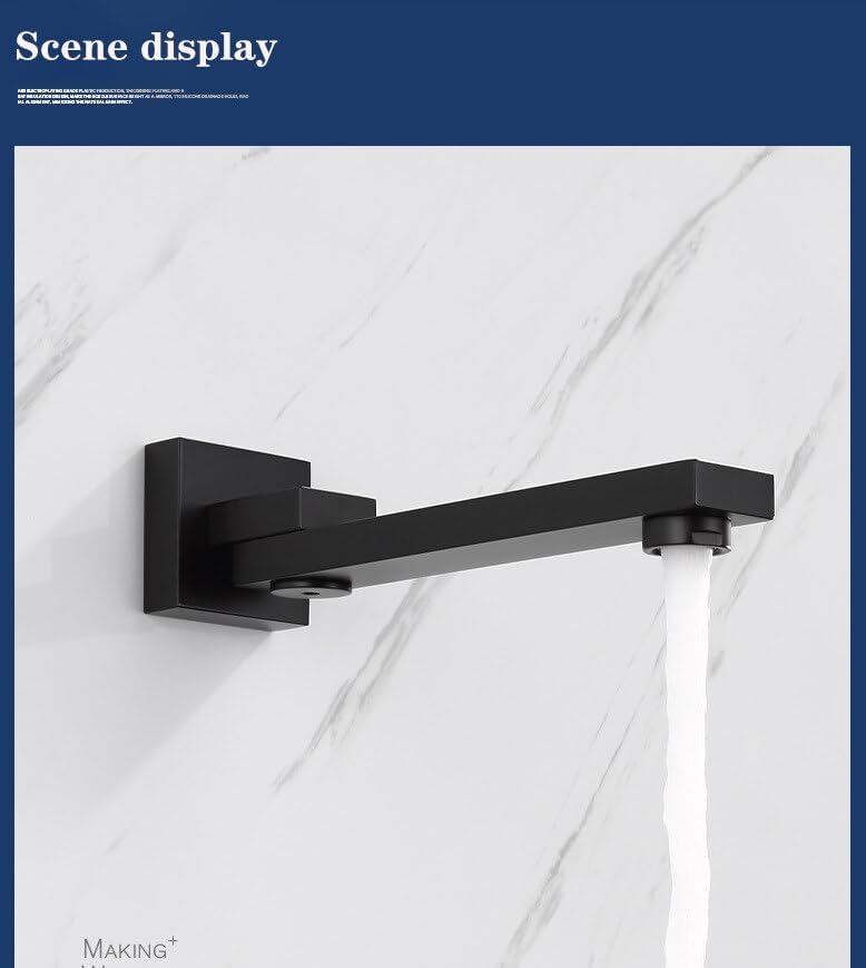 Wash Basin Bathroom Faucet Hot and Cold Water Wall Mount Mixer Sink Tap Swivel Spout Bath with Modern Single Lever Handle