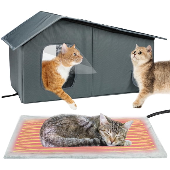 Casa para gatos MEWTOGO térmica, impermeable y aislada 65 x 34 x 39 cm