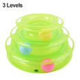 thumbnail image 1 of 3/4 Levels Pet Cat Toy Training Amusement Plate Kitten Tower Tracks Disc Cat Intelligence Triple Disc Tumbler Ball Interactive, 1 of 5
