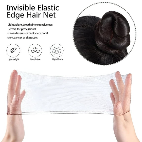VANIDO 20pcs Invisible Hair Net Brown Hair Net Mesh Hairnet for Women