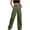 Green, variant on YYDGH Women's High Waisted Cargo Pants Y2K Streetwear Baggy Stretchy Pants with 6 Pockets Drawstring Ankle Cuffs