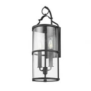 B1312-TBK-Troy Lighting-Burbank - 2 Light Outdoor Wall Mount In Transitional Style-20 Inches Tall and 8.25 Inches Wide-Black Finish