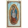 Pewter Our Lady Guadalupe Spanish Medal with Laminated Holy Card, 1 Inch