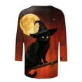 thumbnail image 6 of Godom Women's Halloween Shirts Graphic T Shirts 3/4 Sleeve Pullover Tops Fall Clothes 2025, 6 of 6