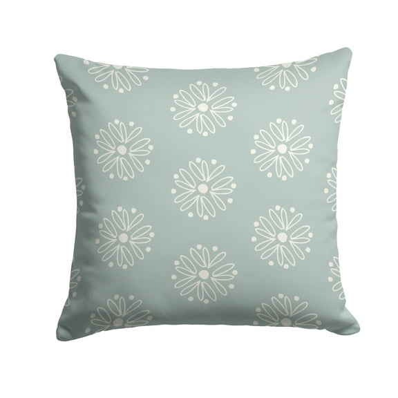 Sage White Medallion Fabric Decorative Pillow