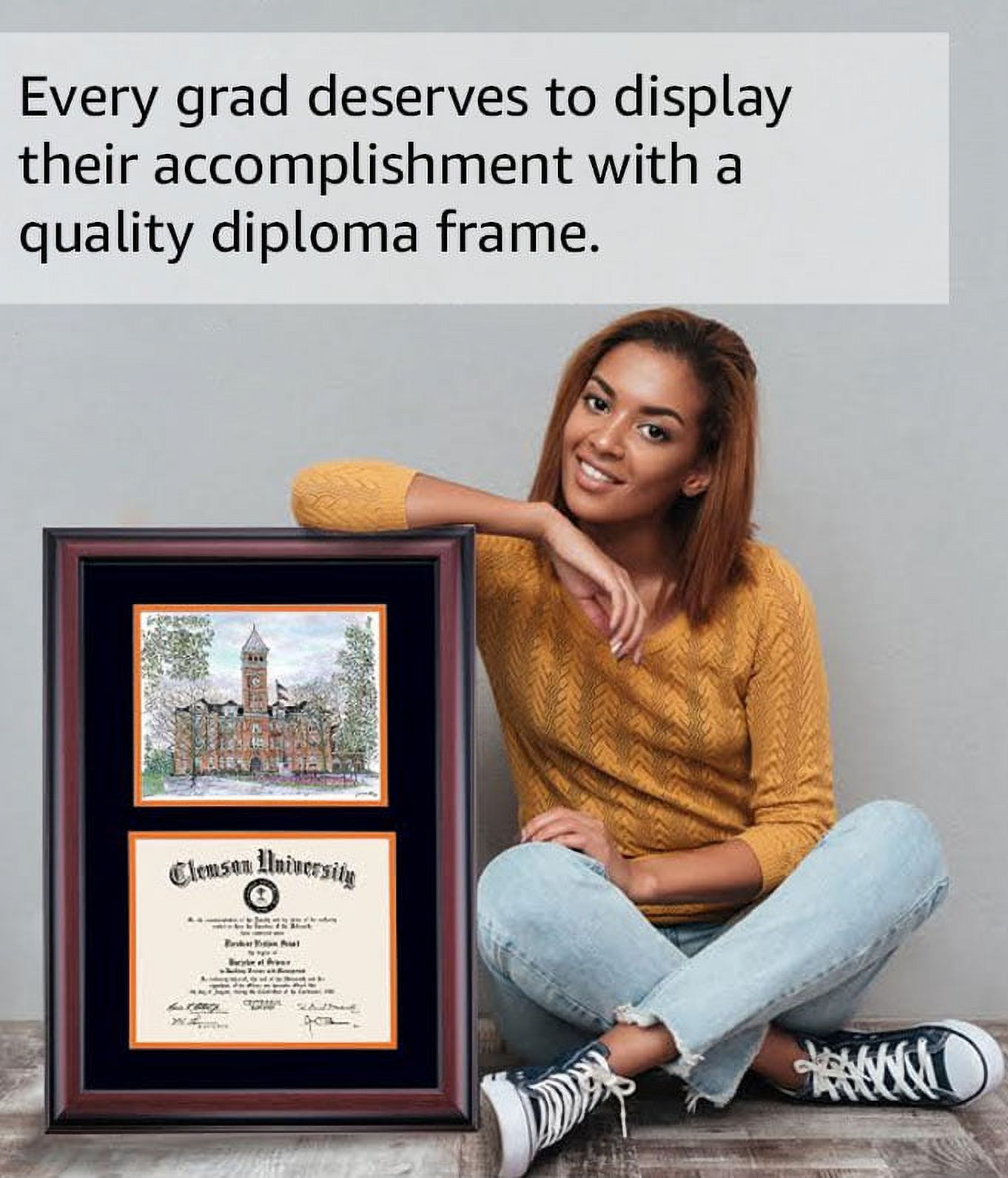 OCM Diploma Frame for University of Nevada, Las Vegas UNLV, Black/Cherry Mat with Lied Library Photograph, 24" x 17" - image 4 of 5