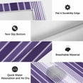 thumbnail image 5 of Purple Ombre Stripe Outdoor Rug 4x6 Ft, Non Slip Washable Area Rug, Farmhouse Simple Striped Patio Rugs Carpet Runner, Large Floor Mat for Indoor/Outdoor Deck Porch Camping, 5 of 8