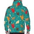 thumbnail image 7 of Naloa Hens And Rooster Men's Casual Hooded Collar Drawstring Hoodies Pullover Sweatshirts Casual Long Sleeve Shirts-Medium, 7 of 7