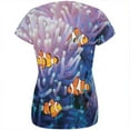 thumbnail image 2 of Clownfish Sea Anemone All Over Womens T Shirt Multi X-LG, 2 of 2