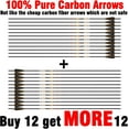 thumbnail image 2 of sanlida 24 PCs, 100% Pure Carbon Arrows, 0.006'' Straightness, Dragon 8 Flagship 24T Carbon Hunting Arrow for Compound Bow, Professional Standard Hunting Arrows with Removable Tips, 2 of 6