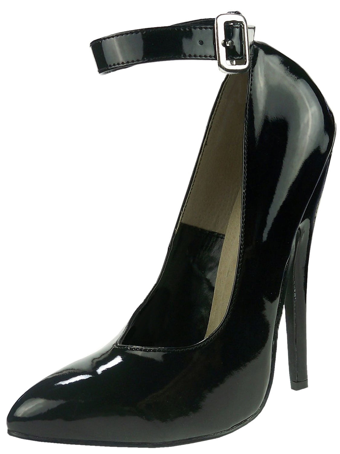 SummitFashions - Women's 6 Inch Heels Black Evening Bedroom Shoes ...