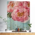 thumbnail image 2 of Designart 'Close Up of Light Pink Peony Flower' Floral Print on Natural Pine Wood, 2 of 5