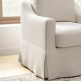 thumbnail image 5 of Harper Swivel Accent Chair with Slipcover - Ivory Basketweave Fabric, 5 of 7
