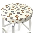 thumbnail image 3 of Easygdp Keys1 Print Easy To Install Bar Stool Covers&Stool Covers Round&Elastic Stool Cover, Barstool Covers,Washable&Bottom With Elastic Edge-12 inch, 3 of 7