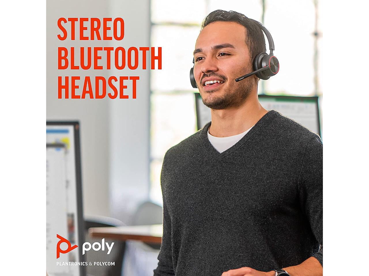 Poly Voyager 4320-M - Headset - on-ear - Bluetooth - wireless, wired - USB-A via Bluetooth adapter - black - Certified for Microsoft Teams, Zoom Certified