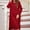 Red, variant on QUINDOS Plus Size Pajamas for Women Button Down Midi Nightgowns for Women Plaid Long Sleeve Sleep Dress Casual Solid Loose Home Wear Night Dress