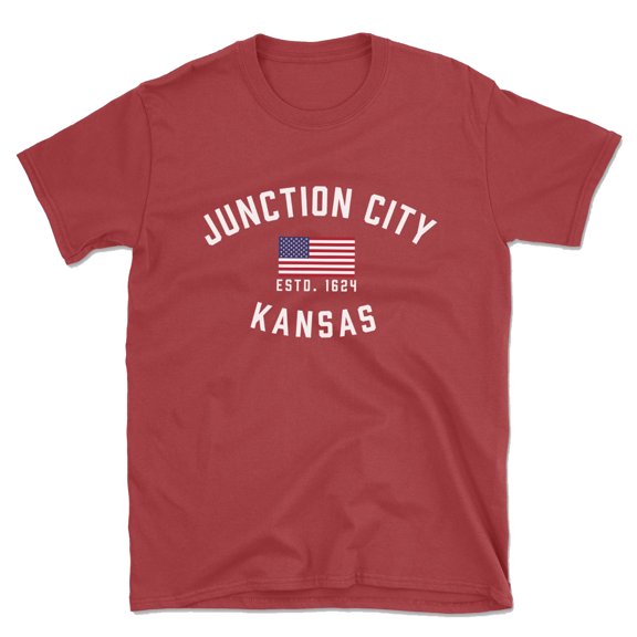 Junction City Kansas Patriot Men's Cotton T-Shirt