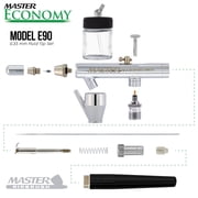 Master Performance E90 Multi-Purpose Precision Dual-Action Siphon Feed Airbrush with Black Handle, 0.35 mm Tip