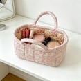 thumbnail image 4 of Small Storage Basket Organizer, Mini Fabric Floral Storage Baskets with Handle,Storage Bins for Toys, Books, Towels, and Clothes, 4 of 5
