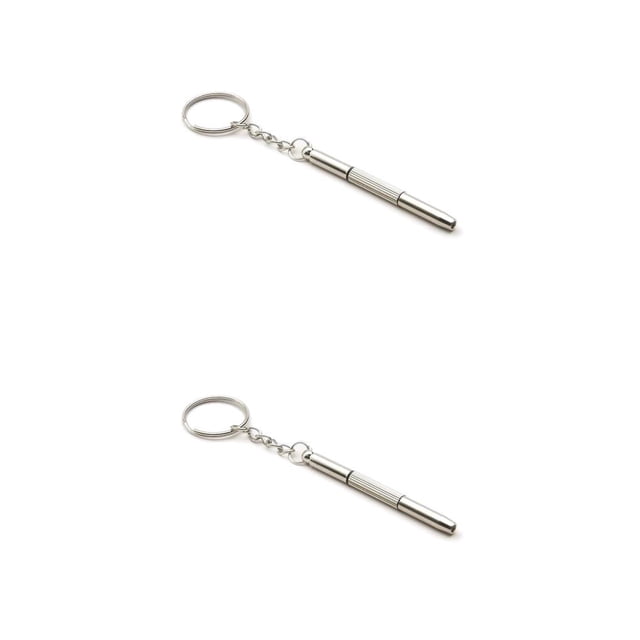 yingyy 3-in-1 Keychain Screwdriver Eyeglass Repair Tools Handheld Gifts Professional Remover Gadgets for Watches 2Set
