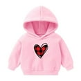 thumbnail image 2 of ATOGUTA Boys Girls Casual Long Sleeve Hoodies Cute Oversized Fleece Pocket Sweatshirt Tops Pink, Size 2T-7, 2 of 5