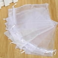 thumbnail image 4 of 120 x Organza Blanc Sachets Cadeau Organza 7 x 9 cm, Blanc, 7 x 9 cm., 4 of 4